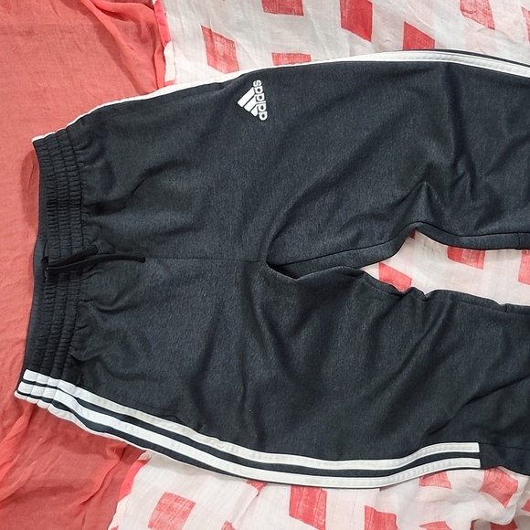 Adidas Youth Large Athletic Joggers - Classic 3-Stripes Design - Picture 1 of 4